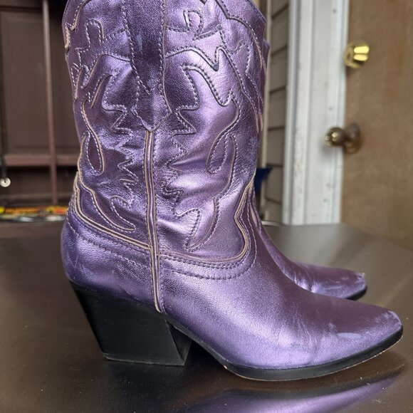 Women's Cowboy Boots -Purple - 7.5 W -  Cowboy Carter! - Picture 6 of 8